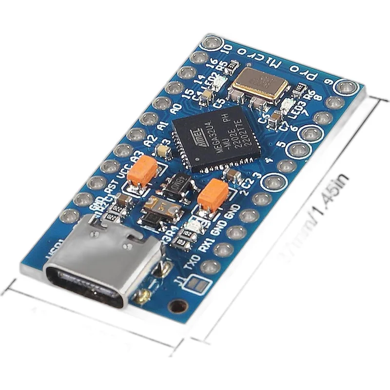 Arduino Pro Micro Compatible (ATmega32U4, USB-C)